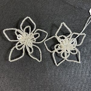 Large Star Shaped Shoe Clips Seed Bead Glittery